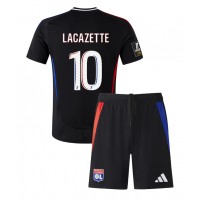 Olympique Lyonnais Alexandre Lacazette #10 Bortaställ Barn 2024-25 Korta ärmar (+ Korta byxor)